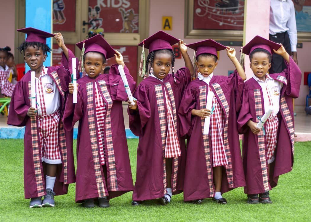 Zippy Stars pupils and teachers at a school celebration